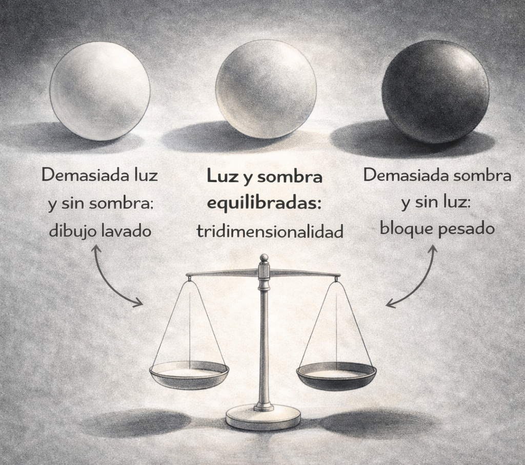 Luz y Sombra en el dibujo