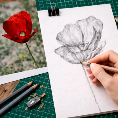dibujar flores
