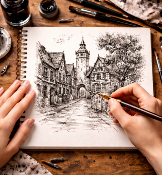 dibujar con tinta